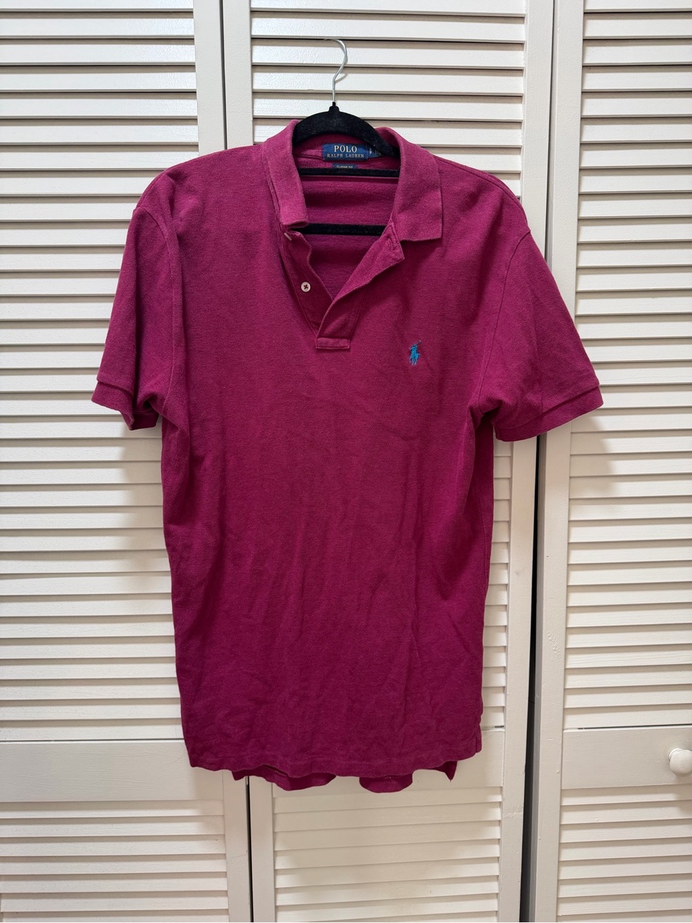 Polo by Ralph Lauren Men's Magenta Short-Sleeve Polo